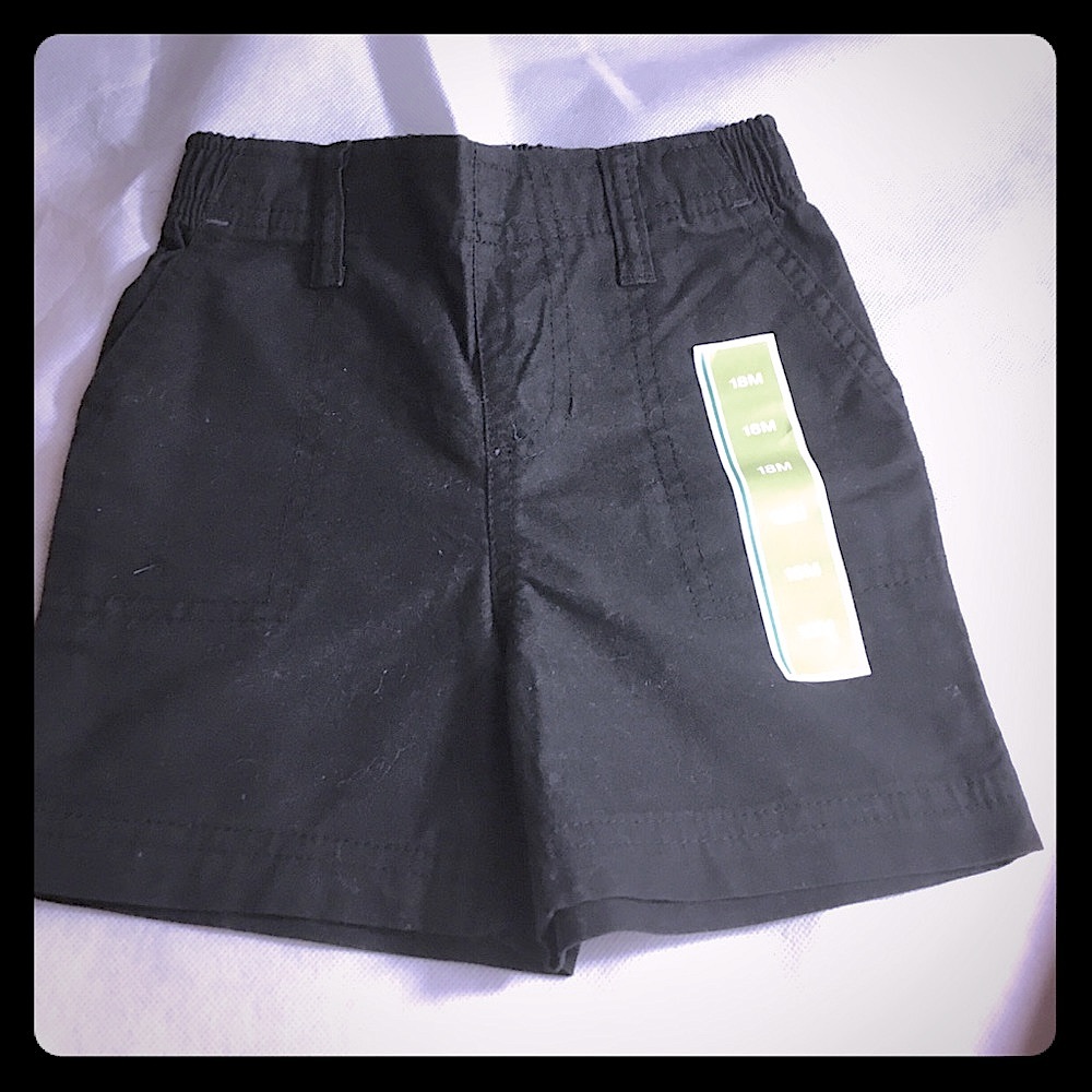 NWT Circo Black Pull-Up 100% Cotton Shorts 18M
